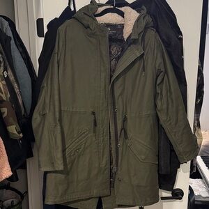 Scotch & Soda Quilted Jacket with Faux Fur Lining